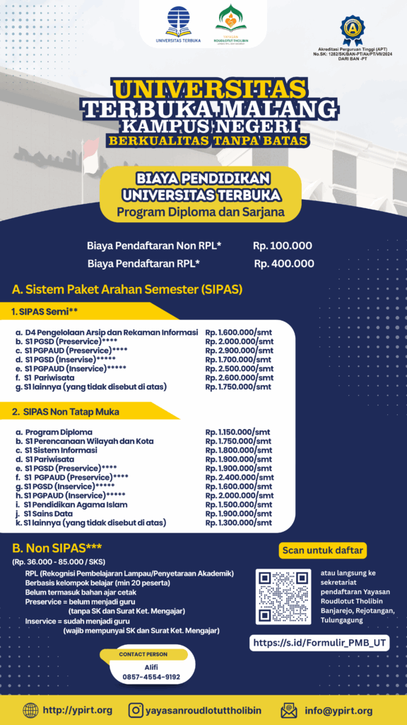 PMB BIAYA UT-Yayasan RT